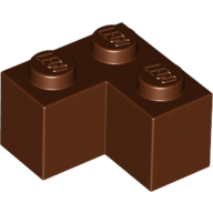 Lego Brick 2 x 2 Corner / Reddish Brown