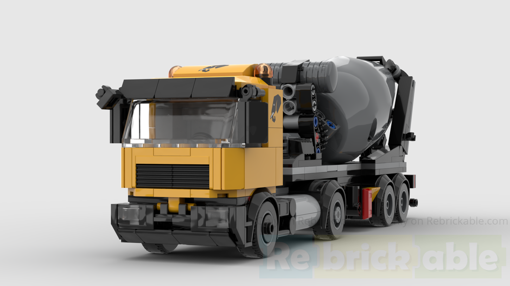 Lego Cement mixer trailer&tractor