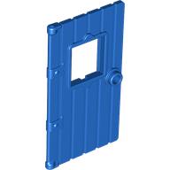 Lego Door 1 x 4 x 6 with Window, Wood Structure, Tight Window Hold / Blue