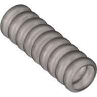 Lego Hose, Ribbed 7mm D. 3L / 2.4cm / Flat Silver