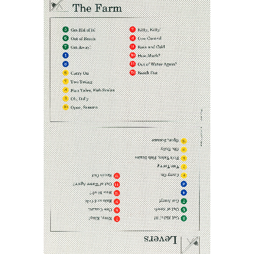 Lego Activity Card, Set 9603, Index 02 - The Farm & Levers / [No Color/Any Color]