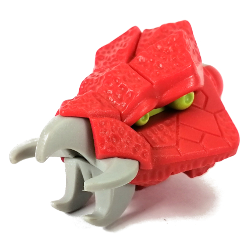 Lego Large Figure Head, with Pin, Ooni / Red