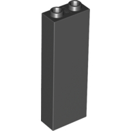 Lego Brick 1 x 2 x 5 with Hollow Studs / Black