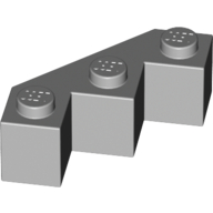 Lego Brick Wedged 3 x 3 Facet / Light Bluish Gray
