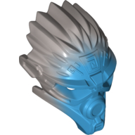 Lego Large Figure Mask of Water (Unity) with Marbled Flat Silver Print / Dark Azure