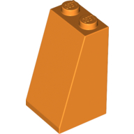 Lego Brick Sloped 75° 2 x 2 x 3 [Solid Studs] / Orange