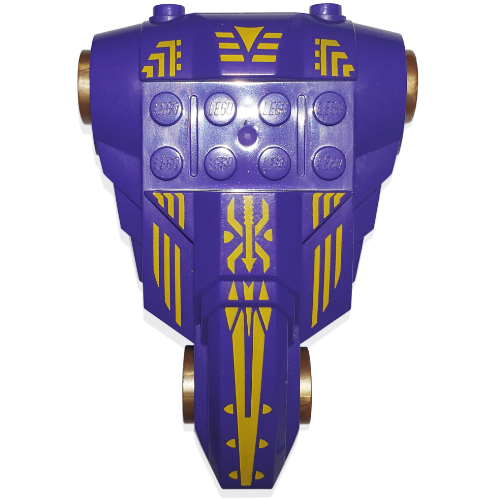 Lego Large Figure Torso with Danju Print (Series 1) / Dark Purple