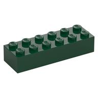 Lego Brick 2 x 6 / Dark Green