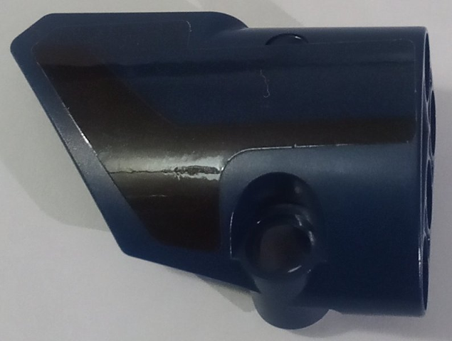 Lego Technic, Panel Fairing # 1 Small Smooth Short, Side A with Black Air Vent Pattern (Sticker) - Set 42154 / Dark Blue