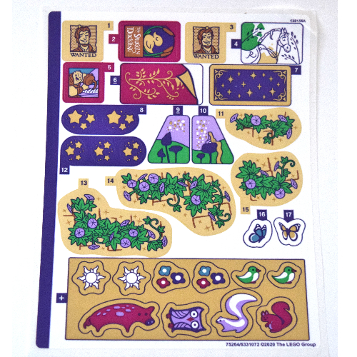 Lego Sticker Sheet for Set 43187-1 / [No Color/Any Color]
