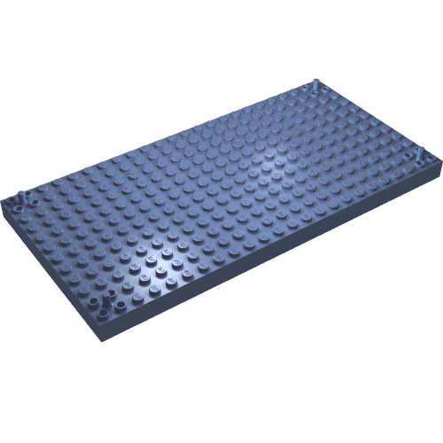 Lego Brick Special 12 x 24 with 4 Corner Pegs / Sand Blue