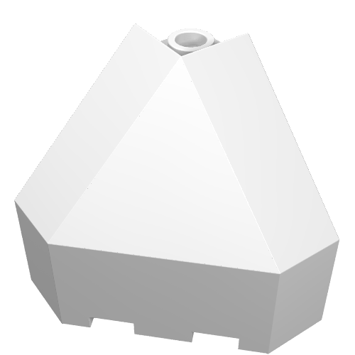 Lego Panel 3 x 3 x 3 Corner Convex / White