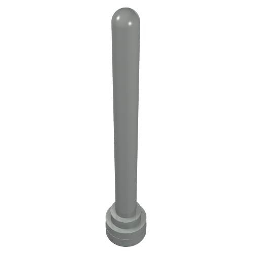 Lego Antenna 1 x 4 with Rounded Top / Light Gray
