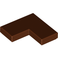 Lego Tile 2 x 2 Corner / Reddish Brown