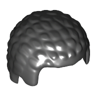 Lego Hair Coiled Texture [Plain] / Black