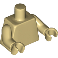 Lego Torso, Tan Arms and Hands [Plain] / Tan
