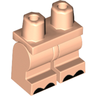 Lego Hips and Light Nougat Medium Legs with Black Toes print / Light Nougat
