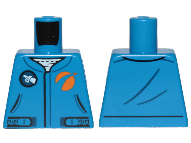 Lego Torso Jumpsuit with Black Outlined Belt and White Satellite Logo Pattern / Blue