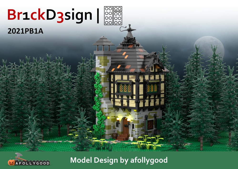 Lego Medieval Cottage (Backdrop House)