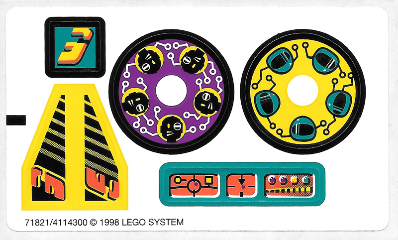 Lego Sticker Sheet for Sets 8233-1, 8239-1