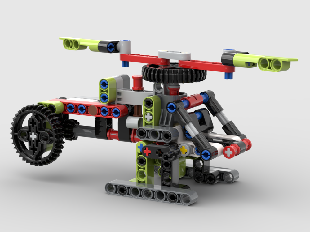 Lego Transport Helicopter with One-Cylinder Engine_42102