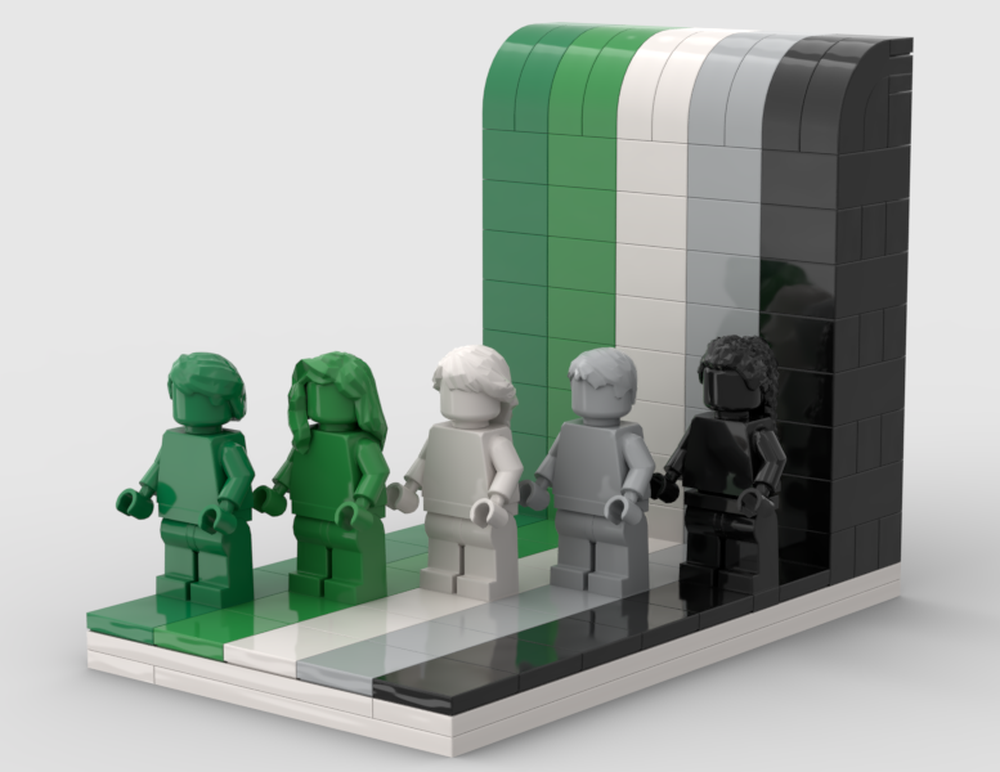 Lego Aromantic Flag - Everyone is Awesome