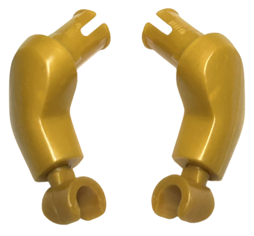 Lego Arm Large with Pin, (Matching Left and Right) Pair with (Same Color) Hands