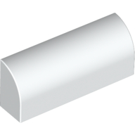 Lego Brick Curved 1 x 4 x 1 1/3 No Studs, Lowered Inside Support / White