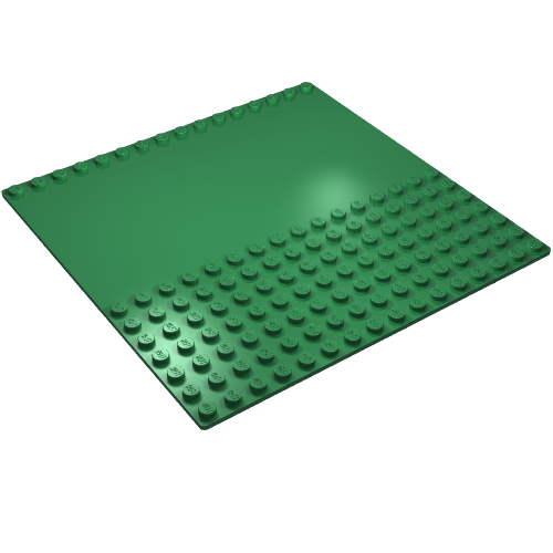 Lego Baseplate 16 x 16 Road / Driveway [Plain] / Green