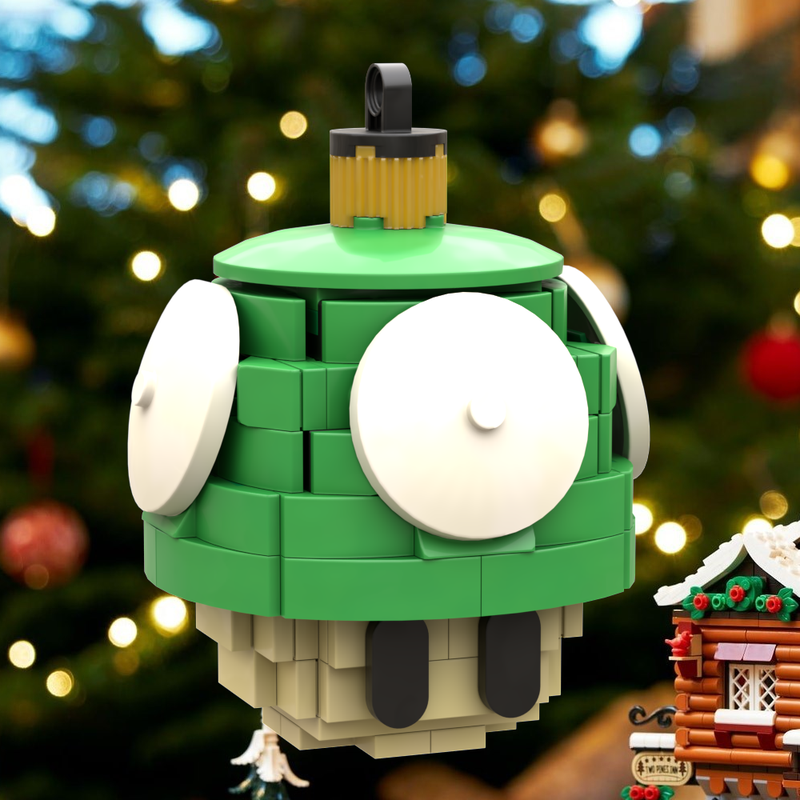 Lego 1-up Mushroom Ornament