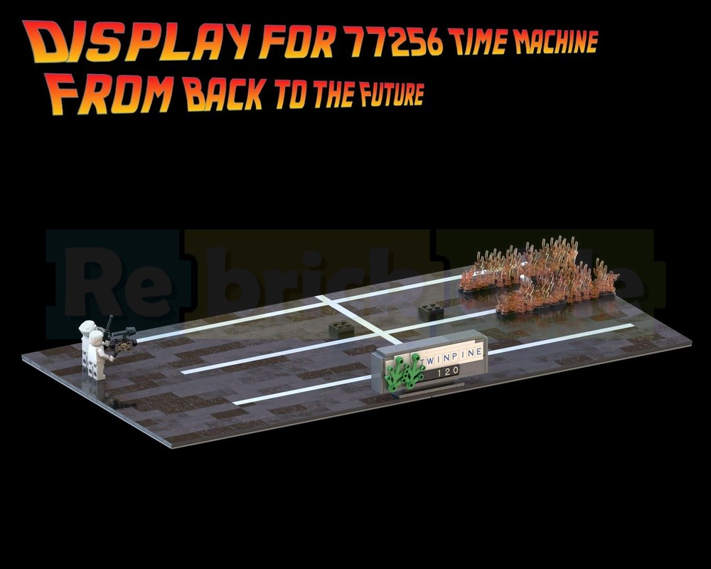 Lego Display for 77256 Time Machine from Back to the Future