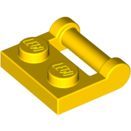 Lego Plate Special 1 x 2 [Side Handle Closed Ends] / Yellow