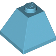 Lego Brick Sloped 45° 2 x 2 Double Convex / Medium Azure