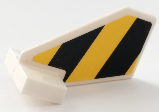 Lego Tail Shuttle, Small with Black and Yellow Danger Stripes Pattern Model Right Side (Sticker) - Set 79122