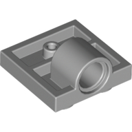 Lego Plate Special 2 x 2 with 1 Pin Hole [Complete Underside Rib] / Light Bluish Gray