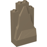 Lego Rock Panel 2 x 4 x 6 / Dark Tan