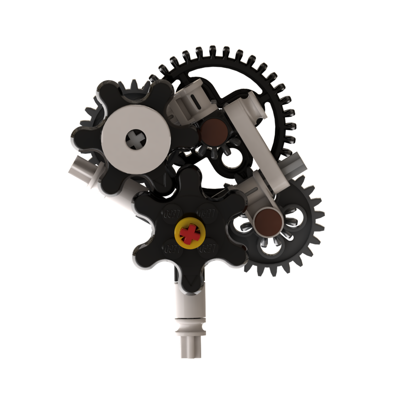 Lego Meta Clock - gearing mechanism