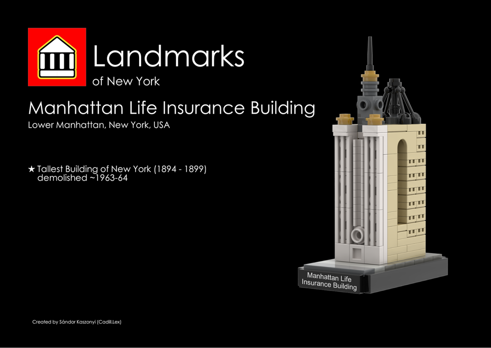 Lego Manhattan Life Insurance Building