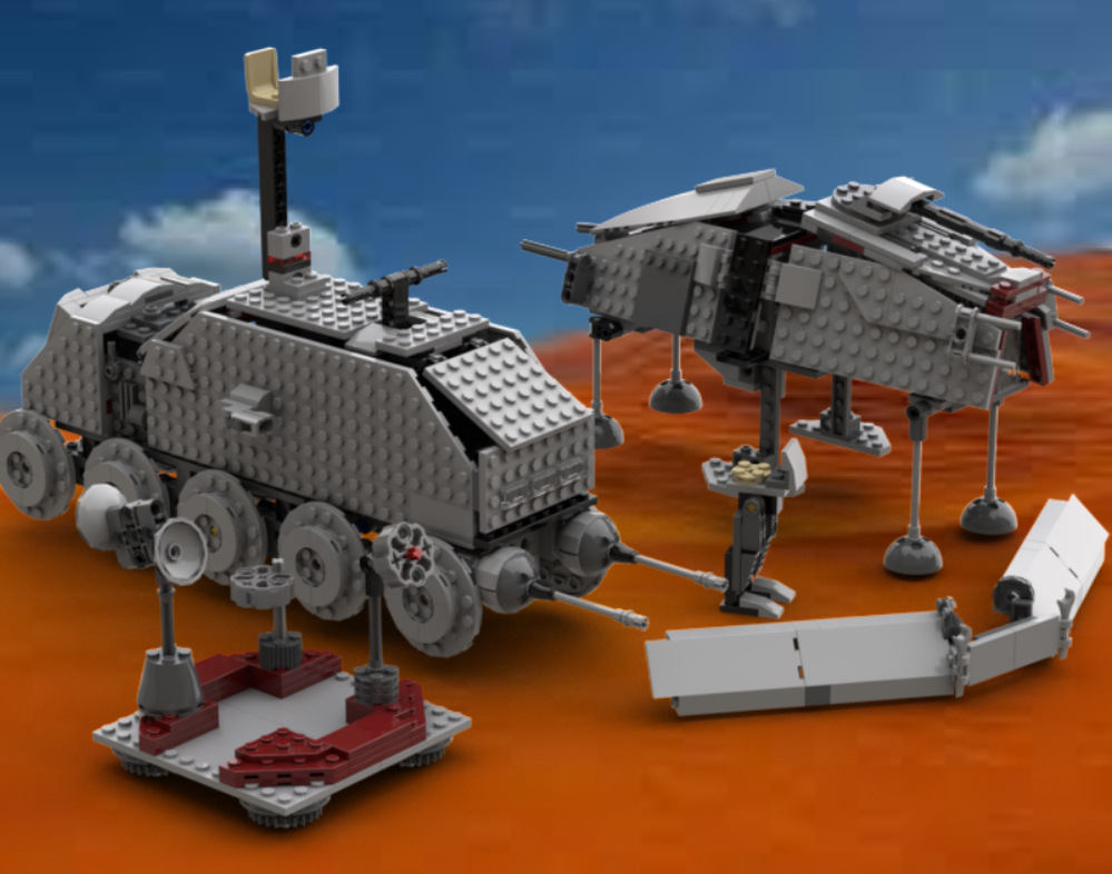 Lego Turbo Tank, AT-TE and side builds