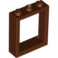 Lego Window Frame 1 x 3 x 3 / Reddish Brown