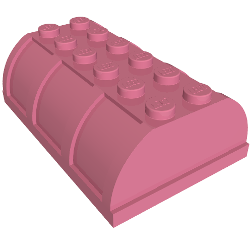Lego Trunk / Chest Lid 4 x 6 x 1 2/3 / Medium Dark Pink