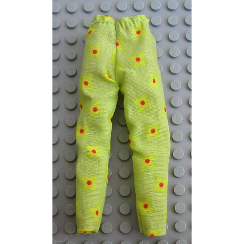 Lego Scala, Trousers / Pants with Red Dots in Yellow Flowers Print