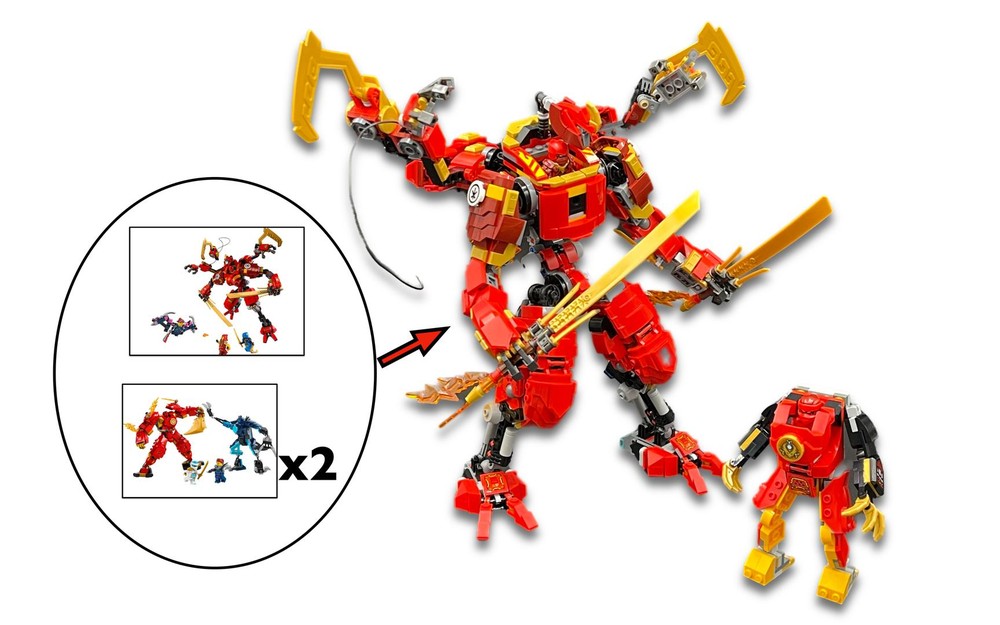 Lego Kai's Elemental Climber Mech Combo