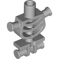 Lego Torso - Skeleton Thick Shoulder Pins, Reinforced Hips with Hole / Light Bluish Gray