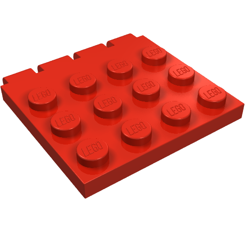 Lego Hinge Vehicle Roof 4 x 4 / Red