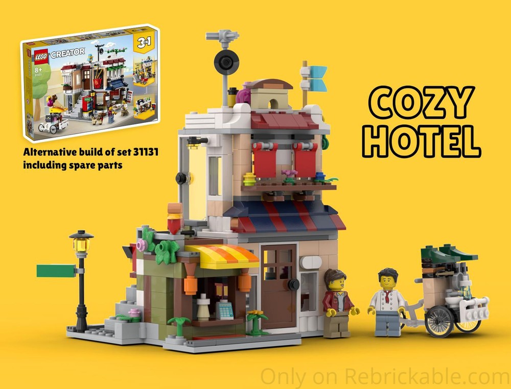 Lego 31131 Noodle Shop Alternate Build: Cozy Hotel