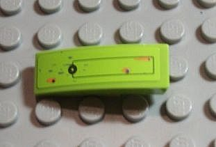 Lego Slope, Curved 3 x 1 with Rectangular Outline and Rusted Holes Pattern Model Left (Sticker) - Set 8958