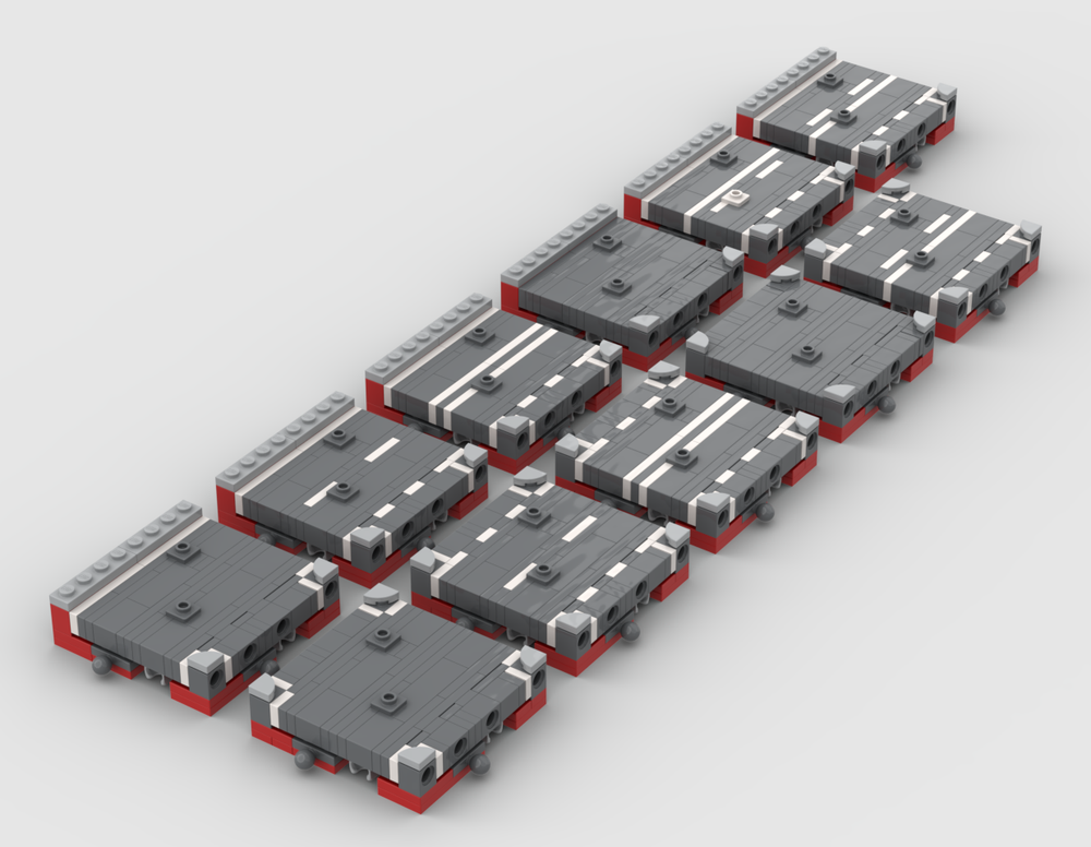 Lego Micro Modular Roads 3 & 4 Way Intersection