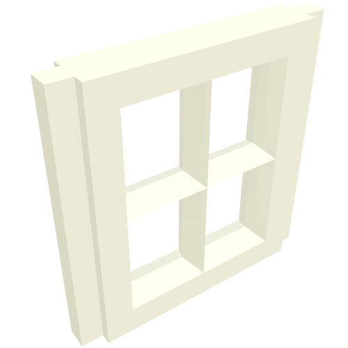 Lego Window Pane 1 x 2 x 2 for Slotted Bricks / White