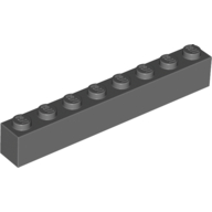 Lego Brick 1 x 8 / Dark Bluish Gray
